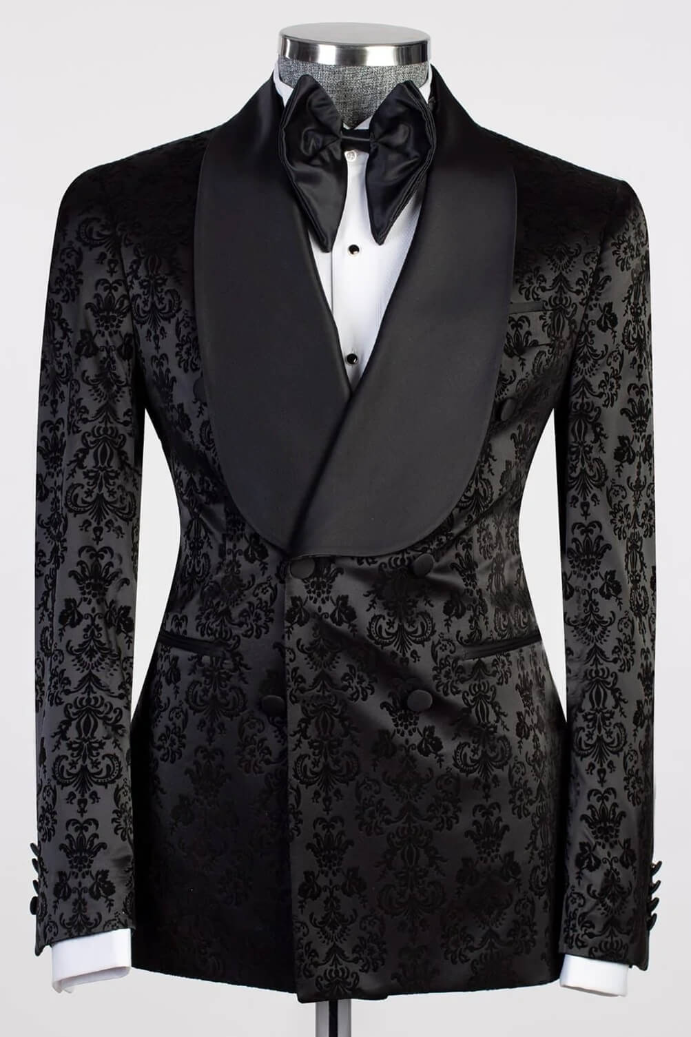 Black Jacquard Suit