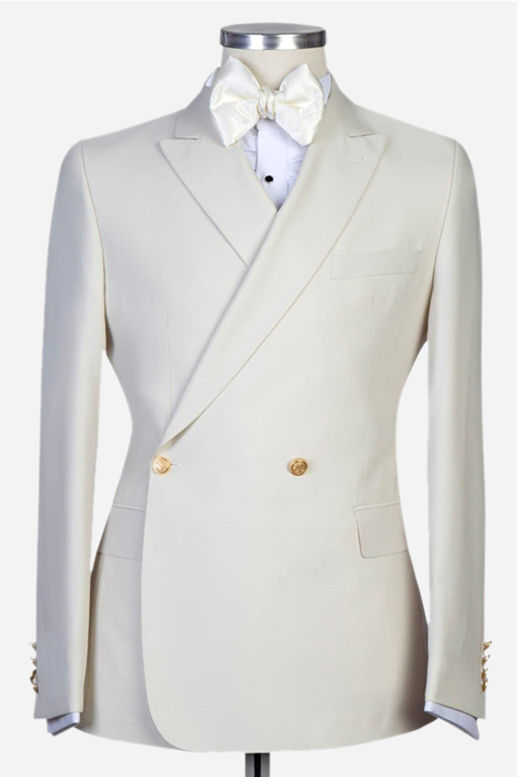 white wedding suit