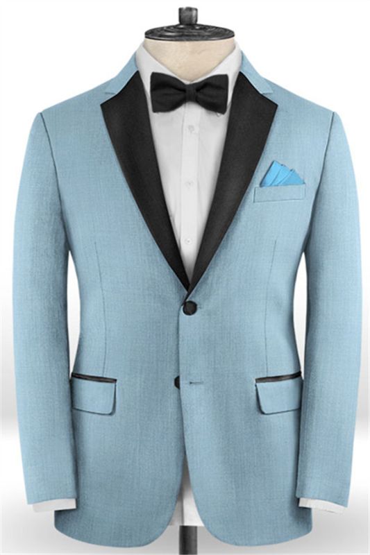 Blue Wedding Groomsmen Tuxedos | Gentle Prom Men Suits with 2 Pieces ...