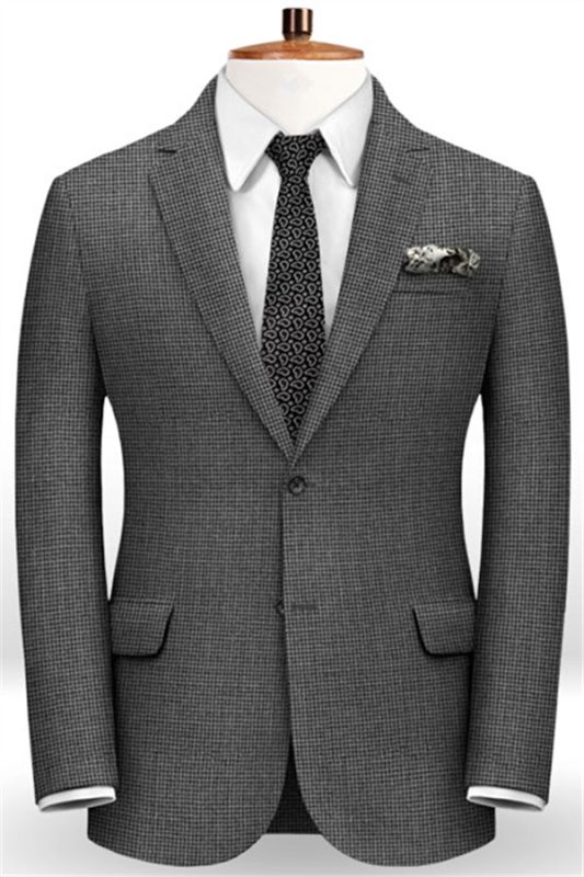 Dark Gray Formal Men Suits Slim fit for Business | 2 Piece Notched Lapel Tuxedo