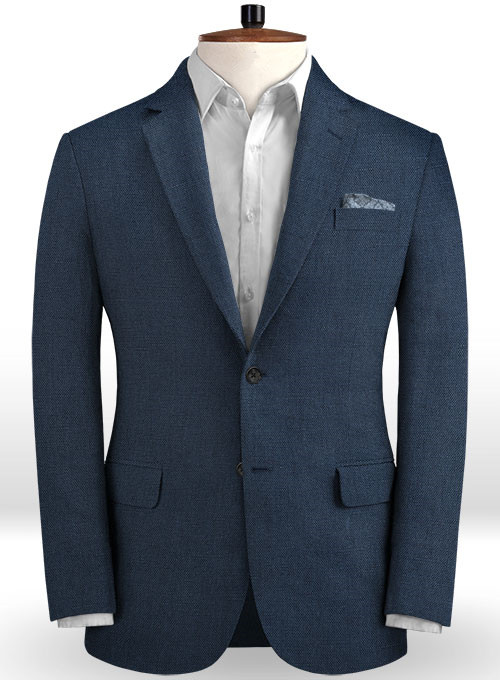 Dark Blue Linen Beach Wedding Tuxedos | Men Suits for Wedding Man ...