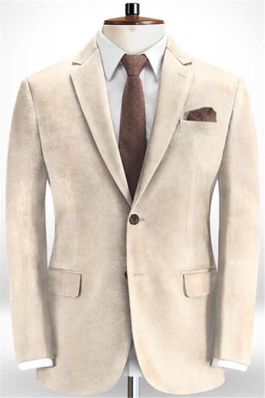 Light Champagne Formal Business Men Suits, Fashion Corduroy Prom Tuxedos  Online
