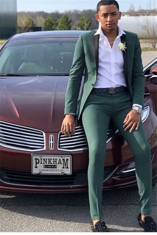 dark green suit trousers