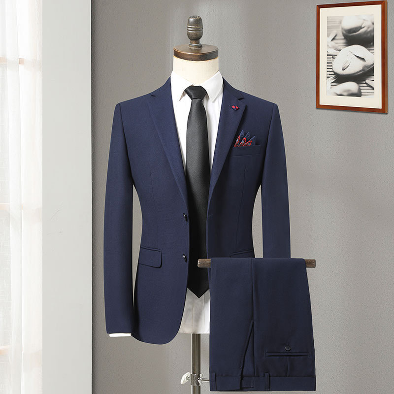 Vincent Navy Blue Notched Lapel Best Fitted Men Suits | Allaboutsuit