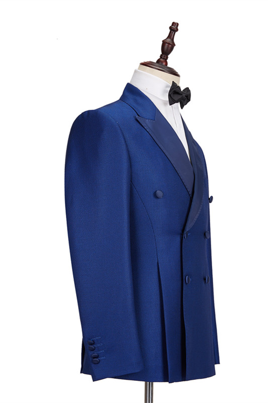 Martin Royal Blue Double Breasted Two-Piece Business men Suits