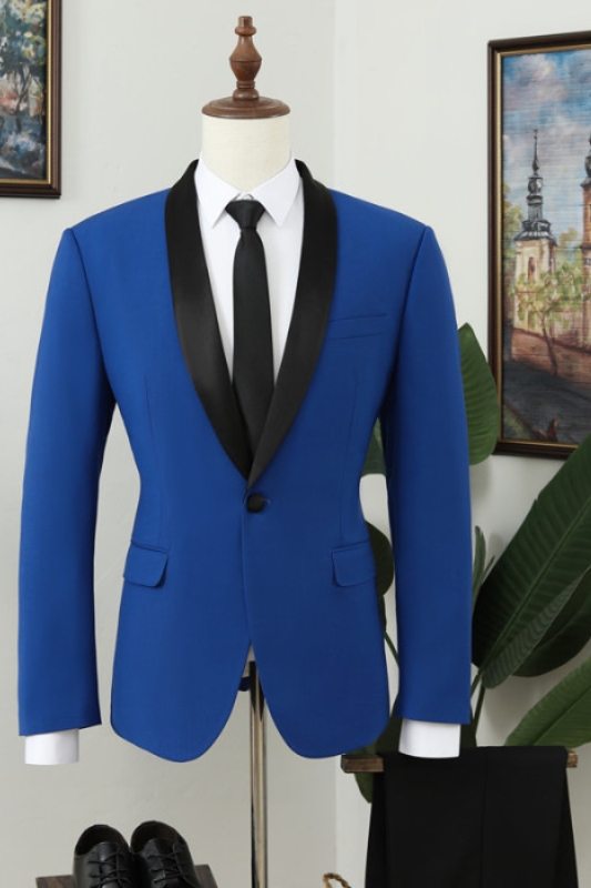 Newman Decent Royal Blue Shawl Lapel Bespoke Prom Men Suits