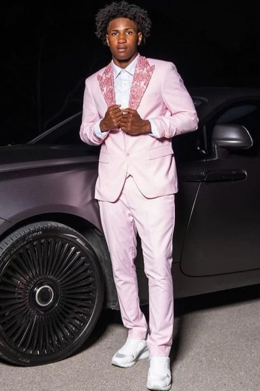 Vic New Arrival Pink Prom Suits With Peaked Lapel