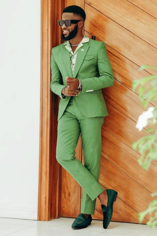 Abel Green Notched Lapel One Button Prom Suits