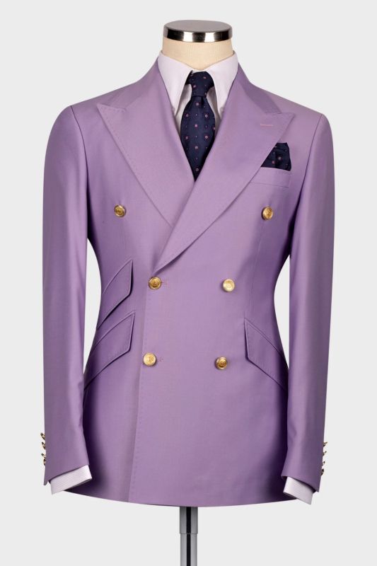 Pa Royal Purple Double Breasted Men’s Formal Business Suit