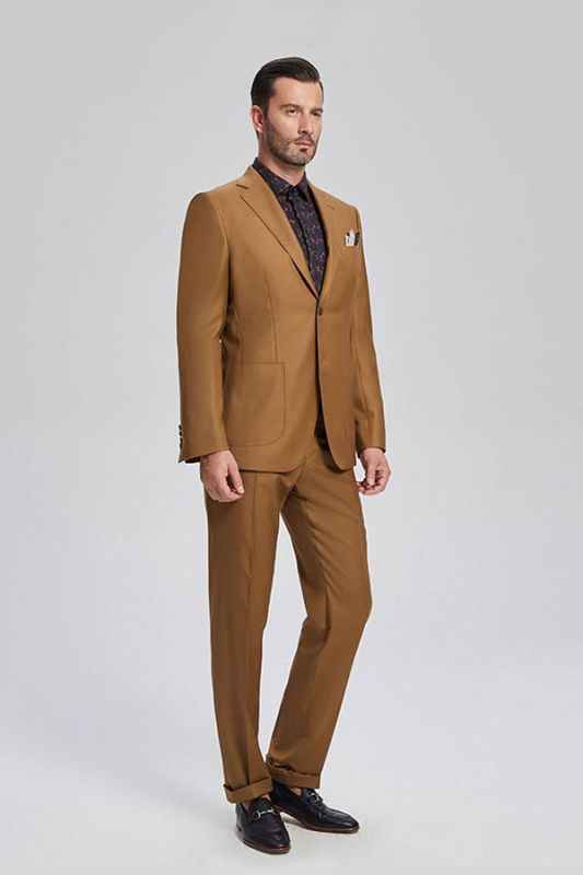 golden brown suit