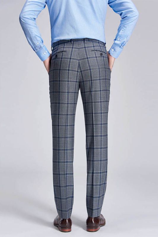 grey plaid pants mens outfit