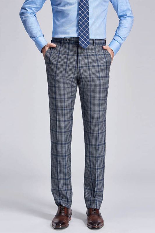 grey plaid pants mens outfit