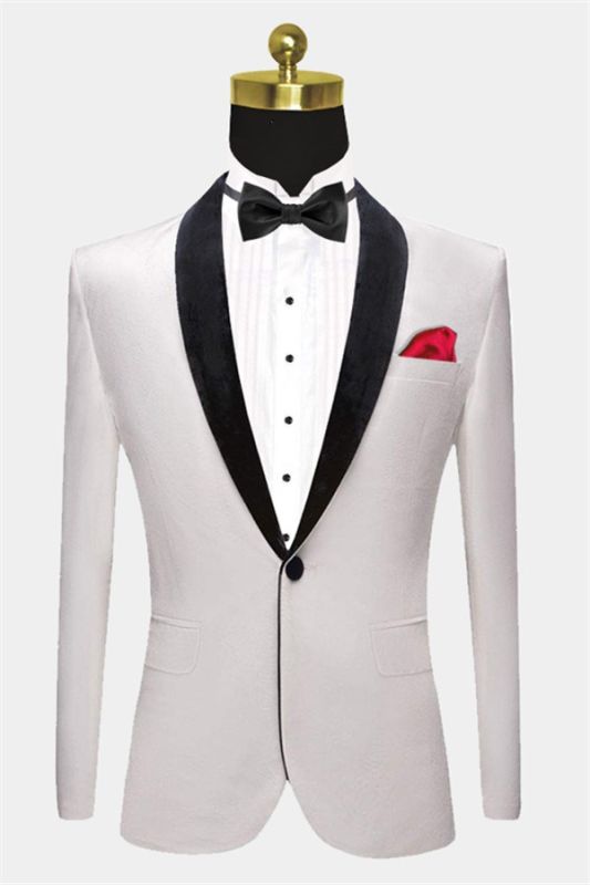 White Velvet Blazer Jacket | Formal Business Slim Fit Dinner Suits | Allaboutsuit