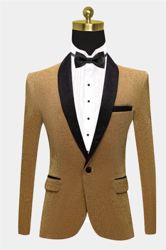 Glitter Sequin Blazer for Men | Gold Men Suits for Prom | Allaboutsuit