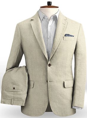 Prom Bridegroom Suit For Men 2 Pieces | Linen Men Suit Classic Summer Stylish Tuxedo_2