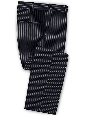 Dark Blue Striped Formal Men Suits Online | Business Slim Fit Tuxedo_3