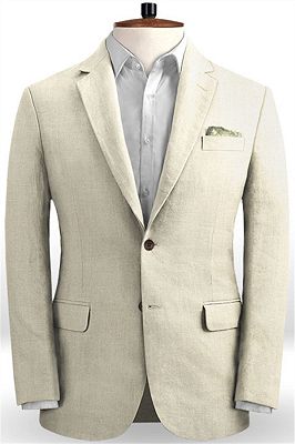 Khaki Notched Lapel Wedding Suits | Slim Fit Casual Two Pieces Tuxedos ...