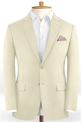 Cream Formal Mens Suits Wedding Tuxedos | Grooms Bride Men Blazers ...