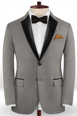 Grey New Business Slim Fit Mens Suit | Costume Formal Tuxedo | Allaboutsuit