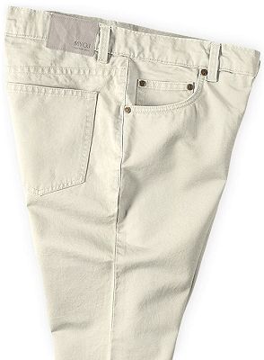 Offwhite Casual Pants Thin High Waist Stretch Mens Slacks_3