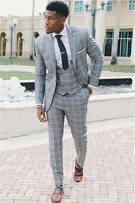 plaid prom tux