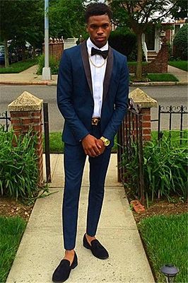 Navy Blue Stylish Two Piece Men Suit for Prom | Allaboutsuit