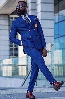 Royal Blue  Suits Outlets Men's Fashion