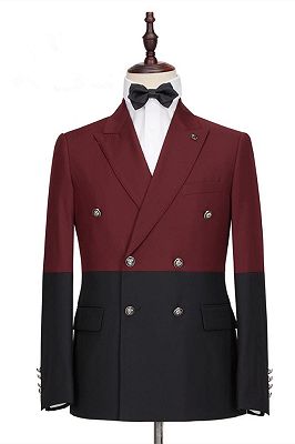 Chad Regular Burgundy Peaked Lapel Fashion Prom Outfits