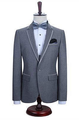 Damien Gray Fashion Slim Fit Notched Lapel Men Suits | Allaboutsuit