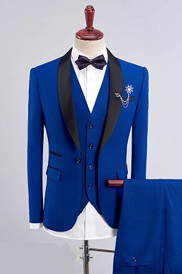 Bespoke Three Pieces Men Suits | Royal Blue Men Suit for Wedding ...