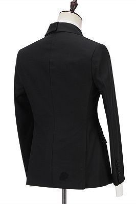 Jadon Black Peaked Lapel Fashion Slim Fit Formal Business Men Suits ...