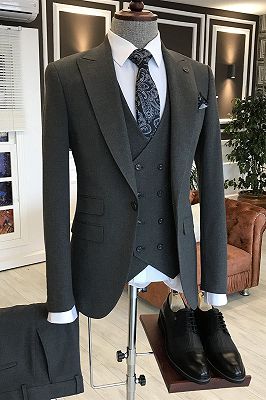 Leopold Affordable All Black Slim Fit Business Suits For Men | Allaboutsuit