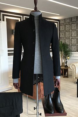 Italian Style Slim Fit Wool Mixture Judge Collar Waistcoat Brown T8338