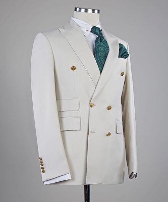 Edmund Chic Peaked Lapel Double Breasted Men Suits