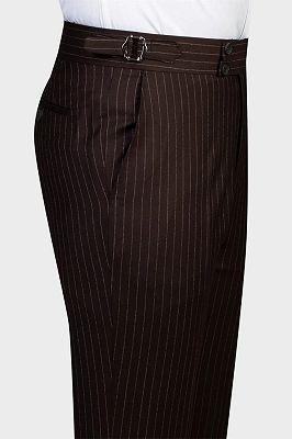 Phil Coffee Shawl Lapel Double Breasted Striped Business Suits_3