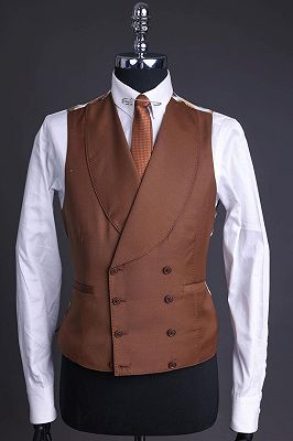 Reed Brown Notched Lapel Three Pieces Prom Suits_2