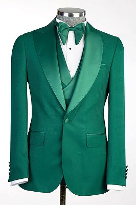 Ternence Jade Peaked Lapel Three Pieces Prom Suits