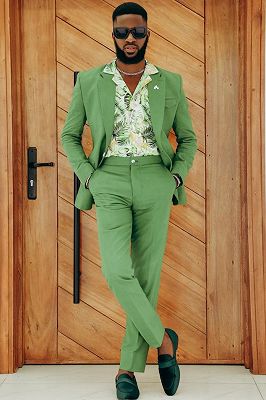 Abel Green Notched Lapel One Button Prom Suits_3