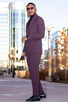 Angus Dark Purple Notched Lapel One Button Prom Suits_2