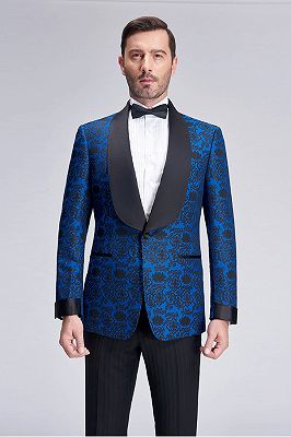 blue and black suit jacket