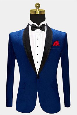 Royal Blue Velvet Suit - Mens Wedding Formal Sapphire Suit In Canada