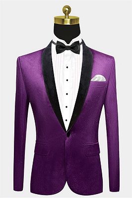 Simple Purple Velvet Men Suit | One Piece Mens Slim Suits | Allaboutsuit