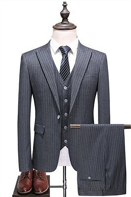Gary Men Suits Vertical Stripe Smart Casual Suits | Slim Fit Suit 3 ...